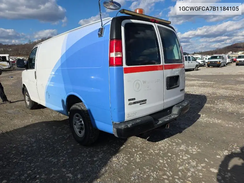 1GCWGFCA7B1184105 2011 Chevrolet Express 2500 Work Van