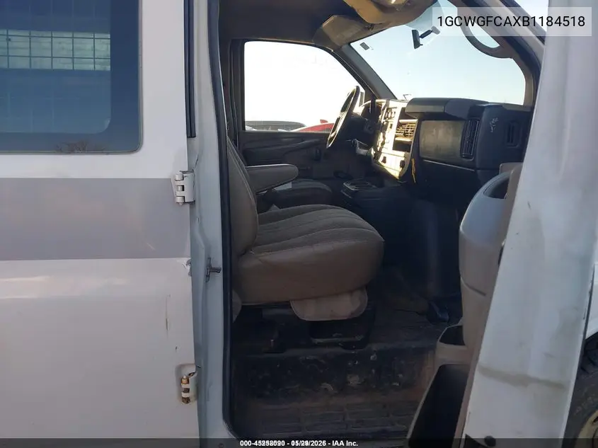 1GCWGFCAXB1184518 2011 Chevrolet Express 2500 Work Van