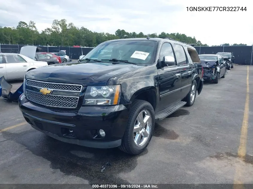 1GNSKKE77CR322744 2012 Chevrolet Suburban 1500 Ltz