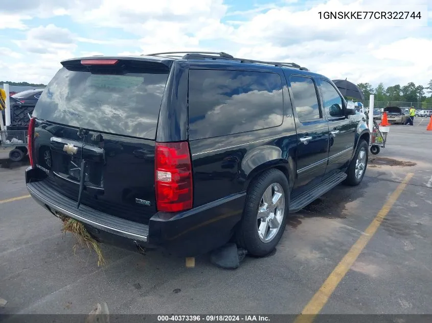 2012 Chevrolet Suburban 1500 Ltz VIN: 1GNSKKE77CR322744 Lot: 40373396