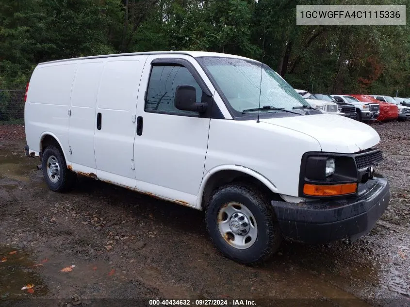 1GCWGFFA4C1115336 2012 Chevrolet Express 2500 Work Van