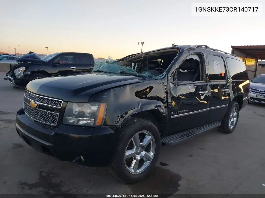 1GNSKKE73CR140717 2012 Chevrolet Suburban 1500 Ltz