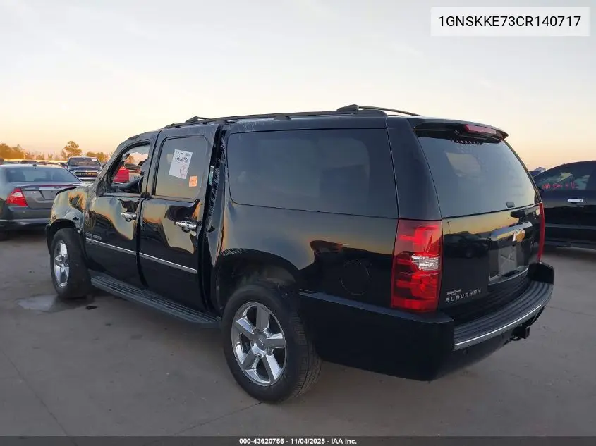 1GNSKKE73CR140717 2012 Chevrolet Suburban 1500 Ltz
