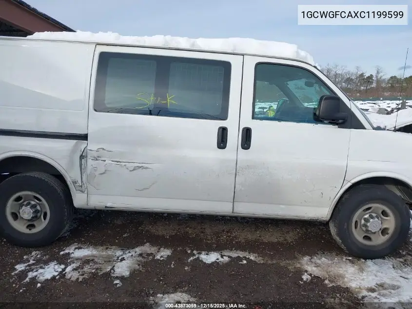 1GCWGFCAXC1199599 2012 Chevrolet Express 2500 Work Van