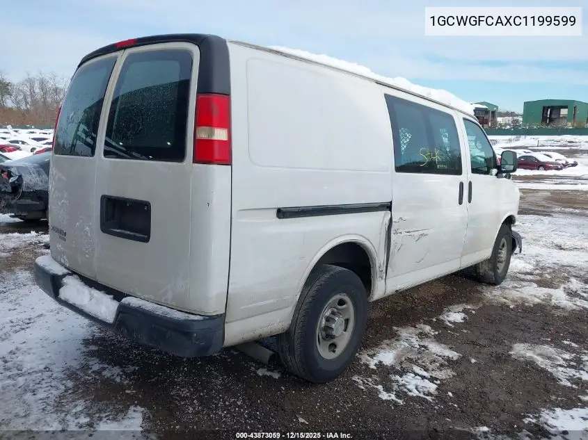 1GCWGFCAXC1199599 2012 Chevrolet Express 2500 Work Van