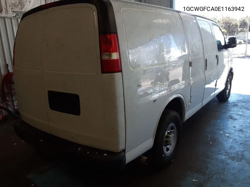 1GCWGFCA0E1163942 2014 Chevrolet Express 2500 Work Van