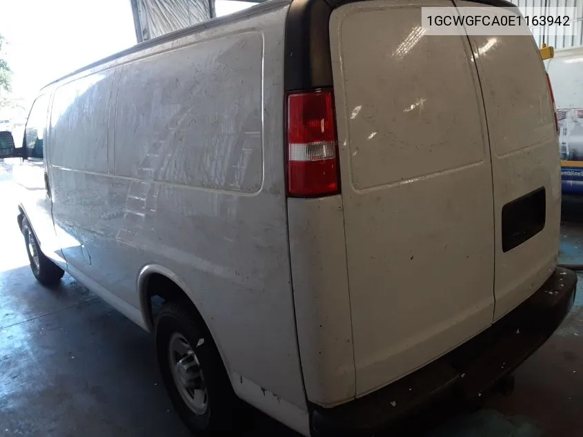 1GCWGFCA0E1163942 2014 Chevrolet Express 2500 Work Van