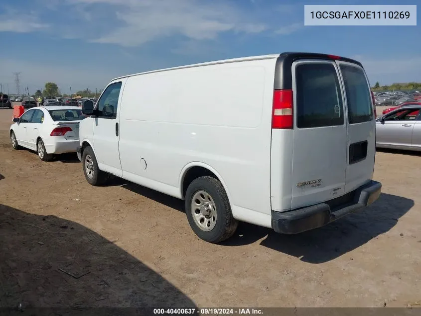 2014 Chevrolet Express 1500 Work Van VIN: 1GCSGAFX0E1110269 Lot: 40400637