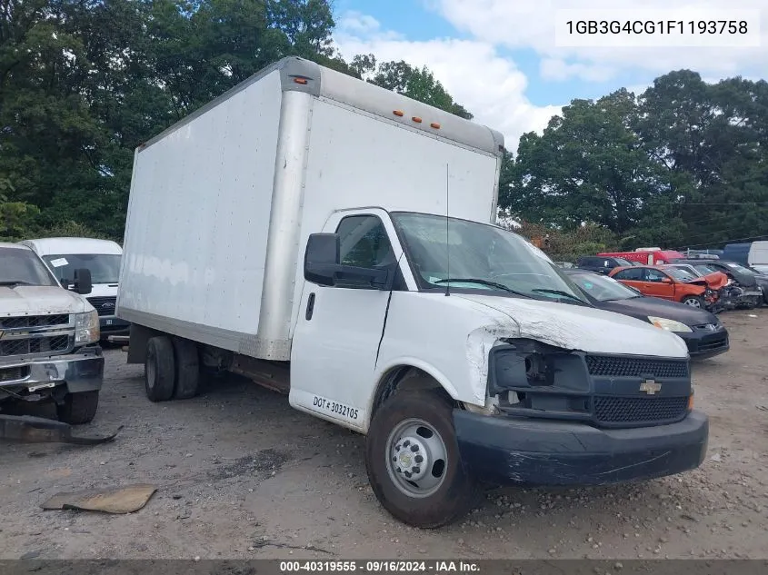 2015 Chevrolet Express G3500 VIN: 1GB3G4CG1F1193758 Lot: 40319555