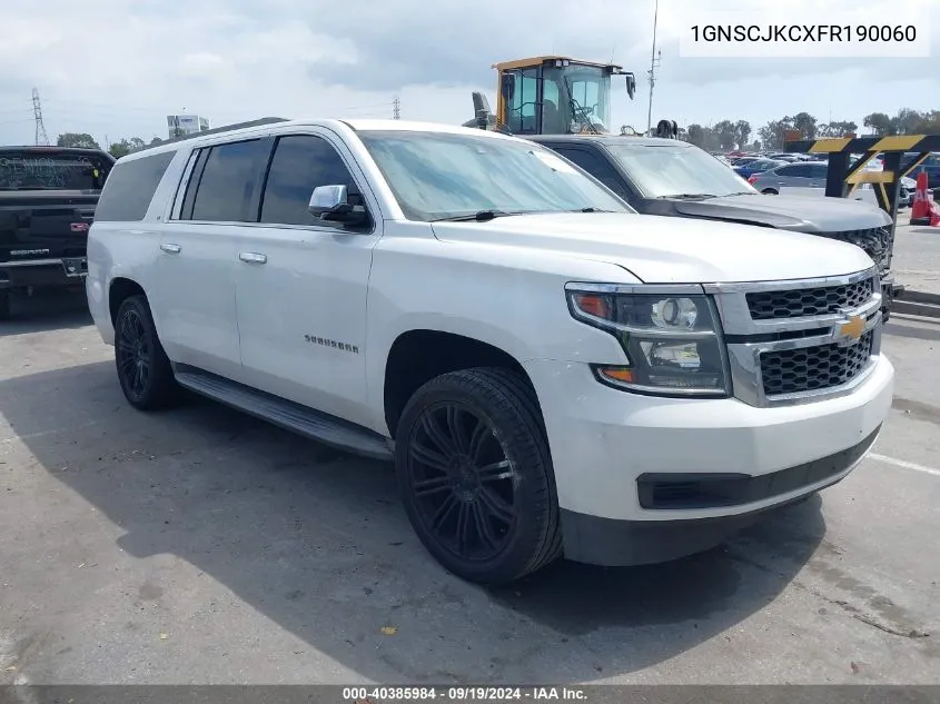 1GNSCJKCXFR190060 2015 Chevrolet Suburban 1500 Lt