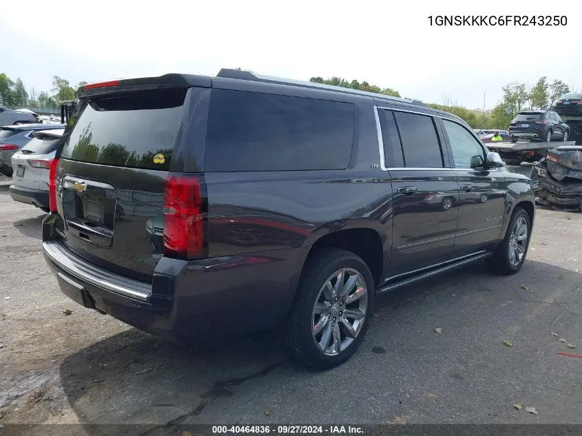 2015 Chevrolet Suburban 1500 Ltz VIN: 1GNSKKKC6FR243250 Lot: 40464836