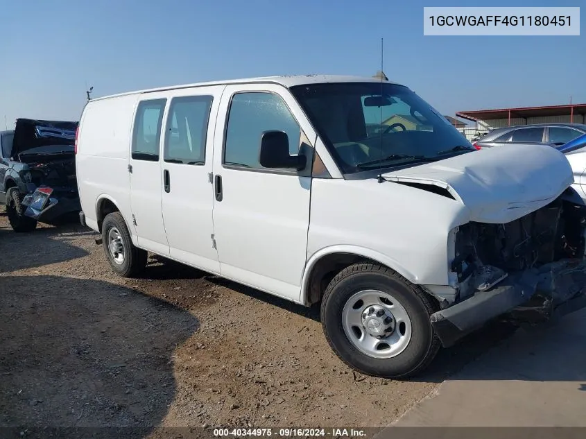 2016 Chevrolet Express G2500 VIN: 1GCWGAFF4G1180451 Lot: 40344975