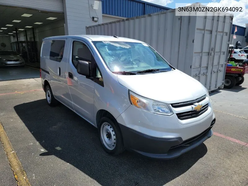 3N63M0ZN2GK694092 2016 Chevrolet City Express 1Lt