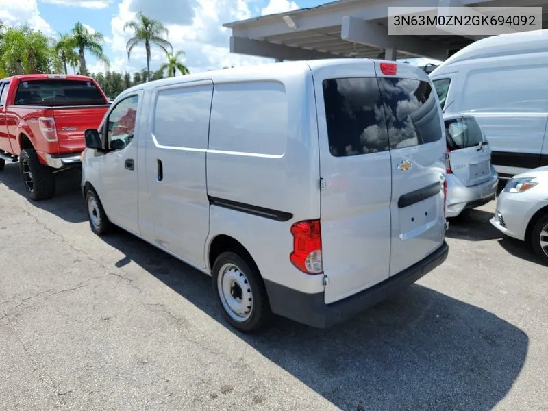 3N63M0ZN2GK694092 2016 Chevrolet City Express 1Lt