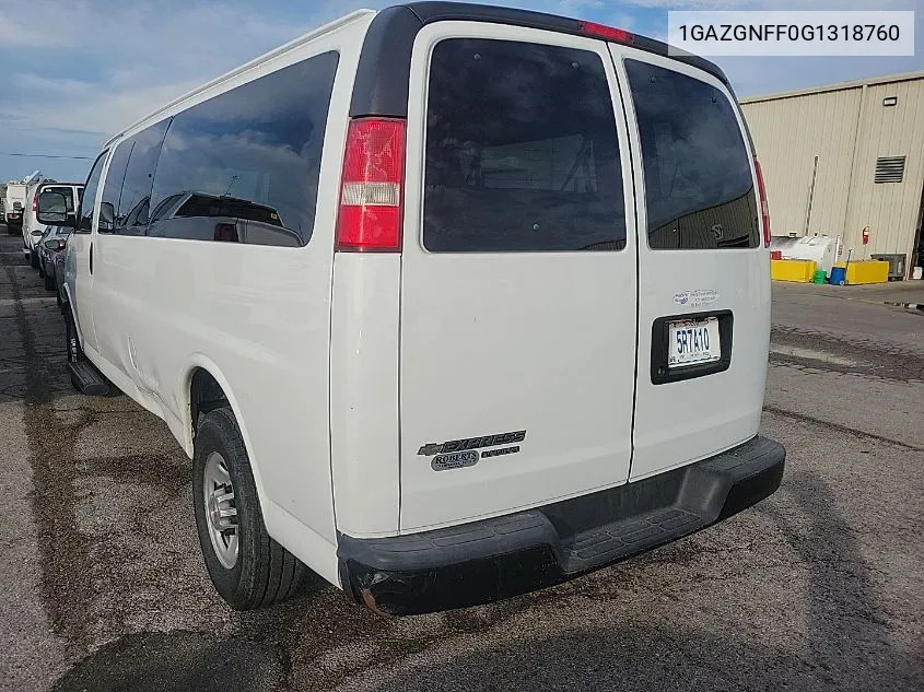 1GAZGNFF0G1318760 2016 Chevrolet Express 3500 Ls