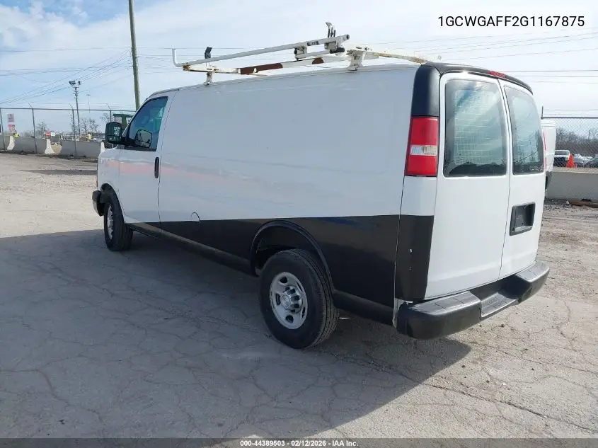 1GCWGAFF2G1167875 2016 Chevrolet Express 2500 Work Van