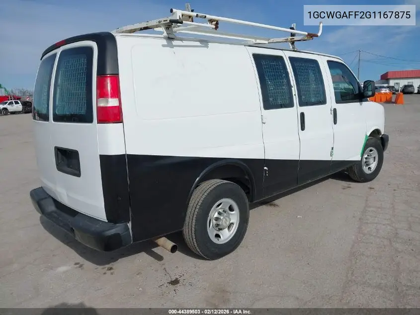 1GCWGAFF2G1167875 2016 Chevrolet Express 2500 Work Van
