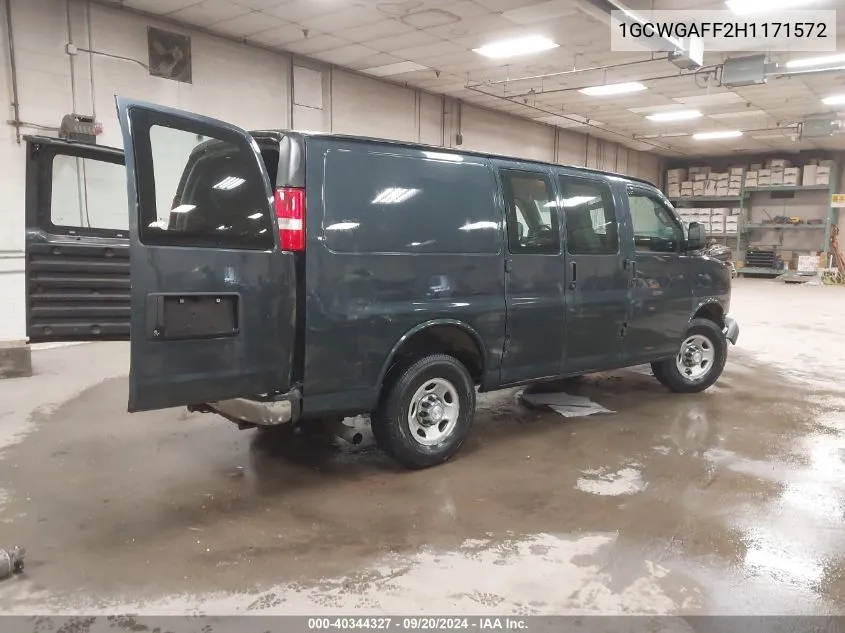 1GCWGAFF2H1171572 2017 Chevrolet Express 2500 Work Van