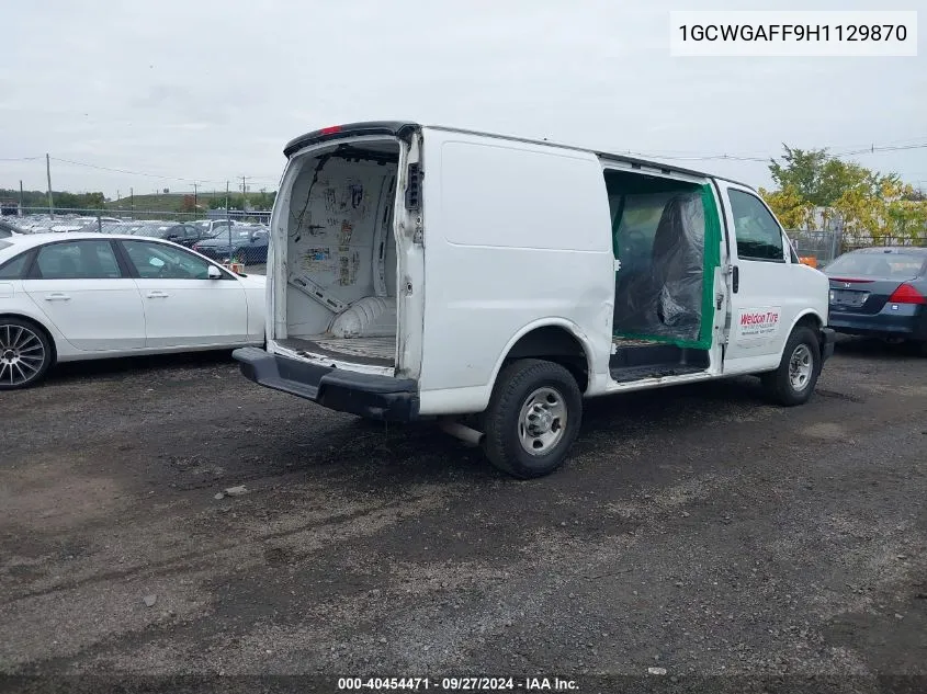 1GCWGAFF9H1129870 2017 Chevrolet Express 2500 Work Van