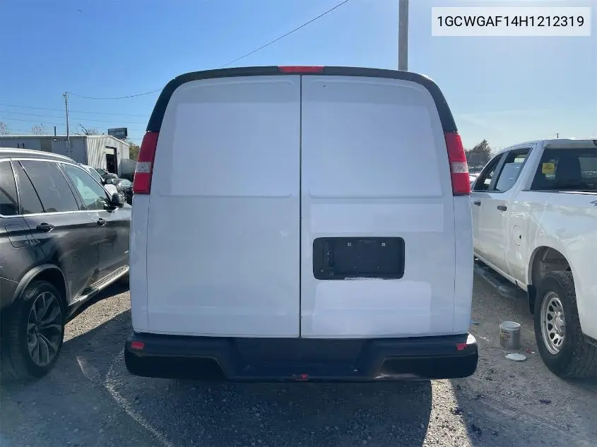 1GCWGAF14H1212319 2017 Chevrolet Express 2500 Work Van