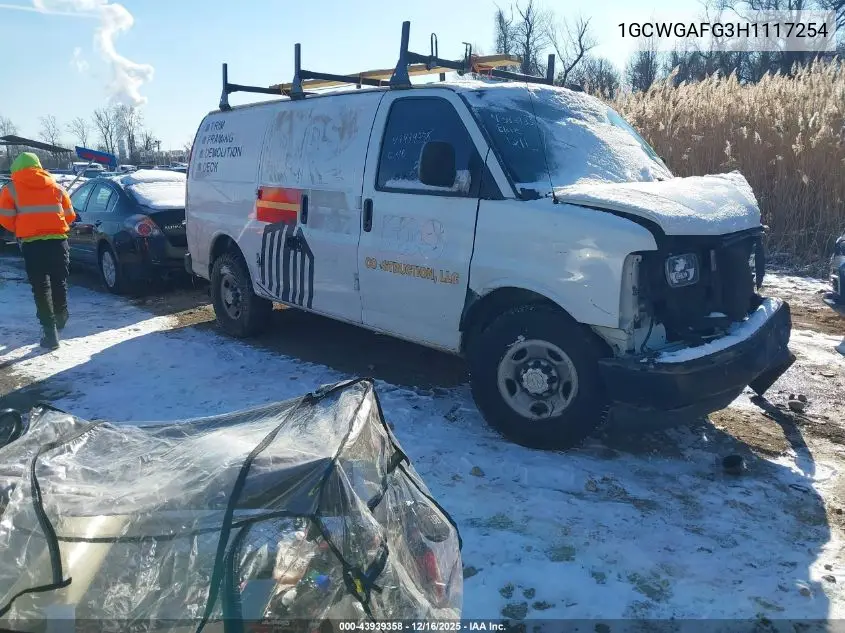 1GCWGAFG3H1117254 2017 Chevrolet Express 2500 Work Van