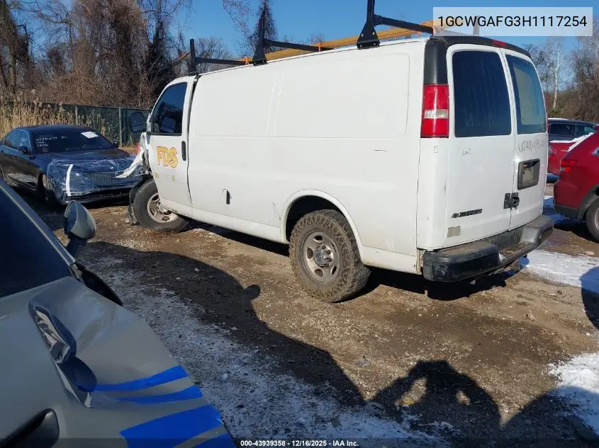 1GCWGAFG3H1117254 2017 Chevrolet Express 2500 Work Van
