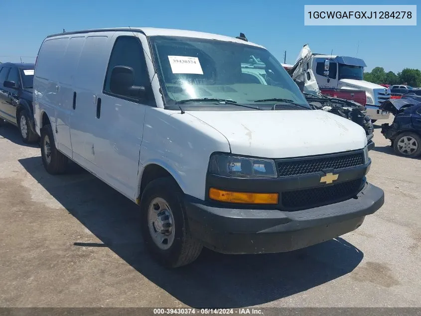 2018 Chevrolet Express 2500 Work Van VIN: 1GCWGAFGXJ1284278 Lot: 39430374