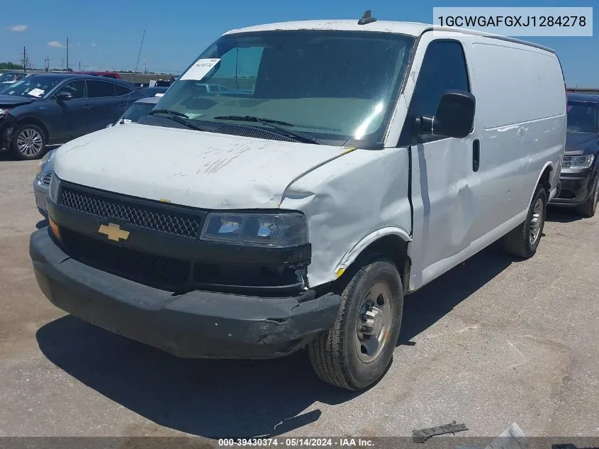 2018 Chevrolet Express 2500 Work Van VIN: 1GCWGAFGXJ1284278 Lot: 39430374