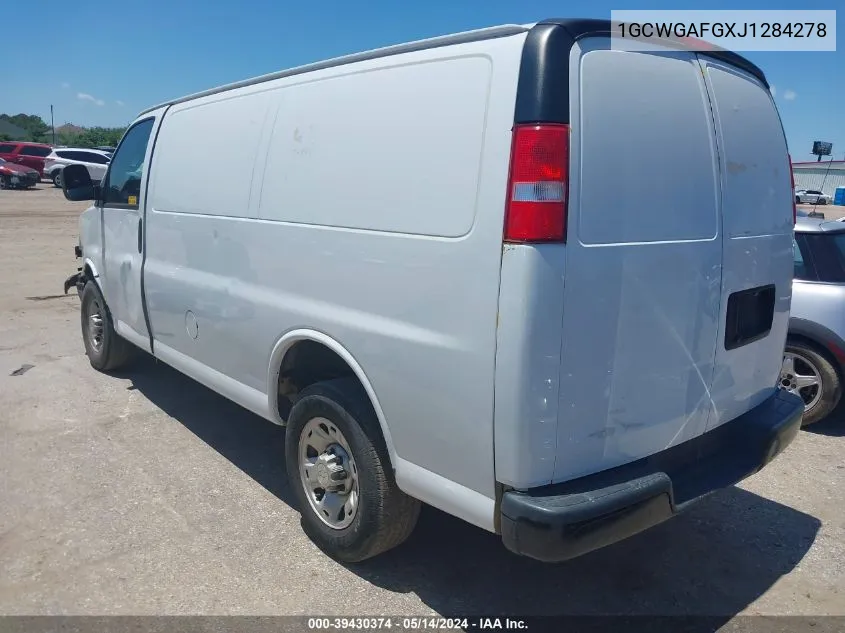 2018 Chevrolet Express 2500 Work Van VIN: 1GCWGAFGXJ1284278 Lot: 39430374