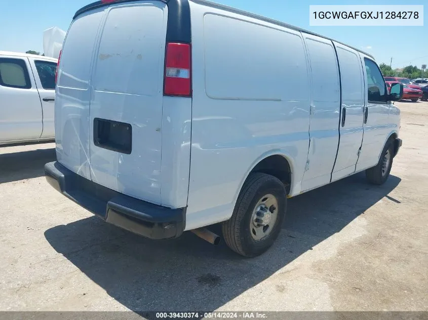 2018 Chevrolet Express 2500 Work Van VIN: 1GCWGAFGXJ1284278 Lot: 39430374