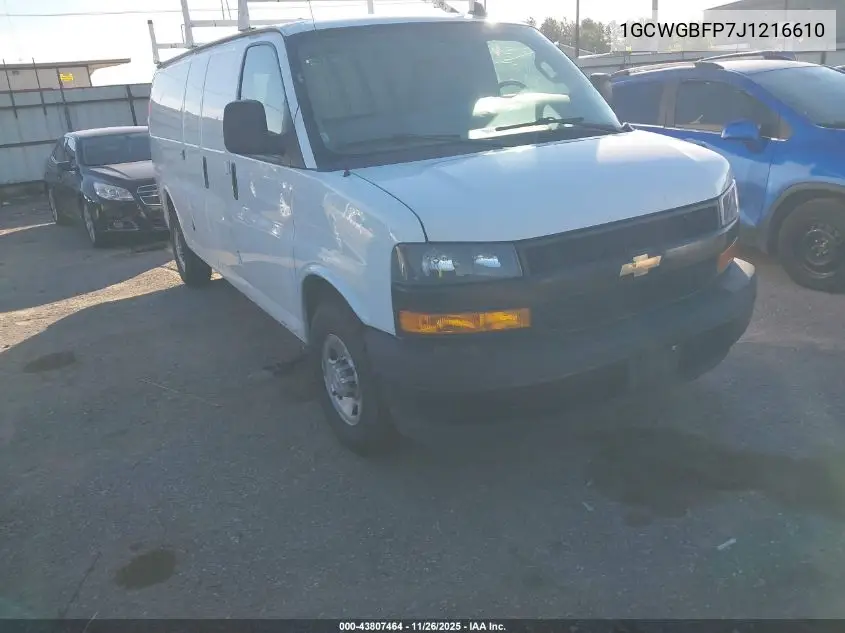 1GCWGBFP7J1216610 2018 Chevrolet Express 2500 Work Van