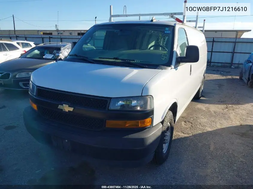 1GCWGBFP7J1216610 2018 Chevrolet Express 2500 Work Van