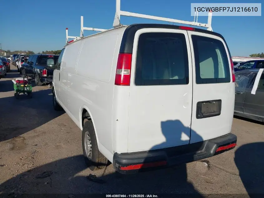 1GCWGBFP7J1216610 2018 Chevrolet Express 2500 Work Van