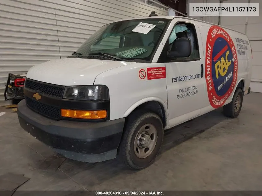 2020 Chevrolet Express Cargo Rwd 2500 Regular Wheelbase Wt VIN: 1GCWGAFP4L1157173 Lot: 40204316