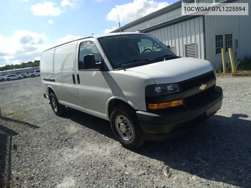 2020 Chevrolet Express Cargo Rwd 2500 Regular Wheelbase Wt VIN: 1GCWGAFG7L1225594 Lot: 40421273