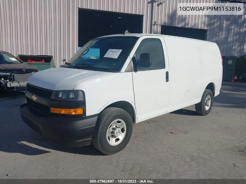 2021 Chevrolet Express Cargo Rwd 2500 Regular VIN: 1GCWGAFP9M1153816 Lot: 37962697