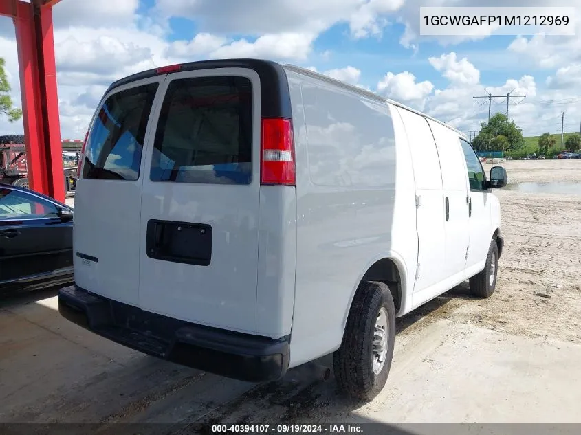 2021 Chevrolet Express Cargo Rwd 2500 Regular Wheelbase Wt VIN: 1GCWGAFP1M1212969 Lot: 40394107