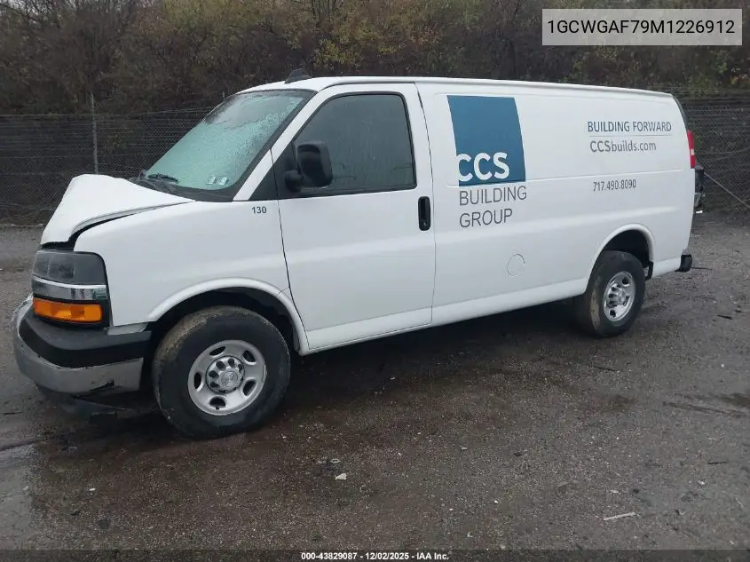 1GCWGAF79M1226912 2021 Chevrolet Express Cargo Rwd 2500 Regular Wheelbase Wt