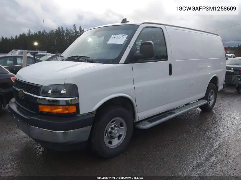 1GCWGAFP3M1258609 2021 Chevrolet Express Cargo Rwd 2500 Regular Wheelbase Wt