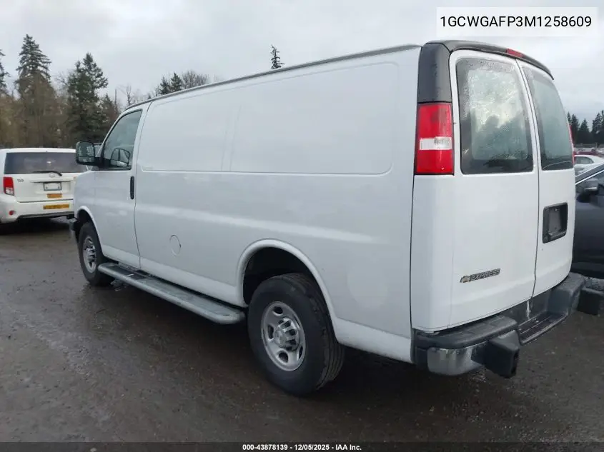 1GCWGAFP3M1258609 2021 Chevrolet Express Cargo Rwd 2500 Regular Wheelbase Wt