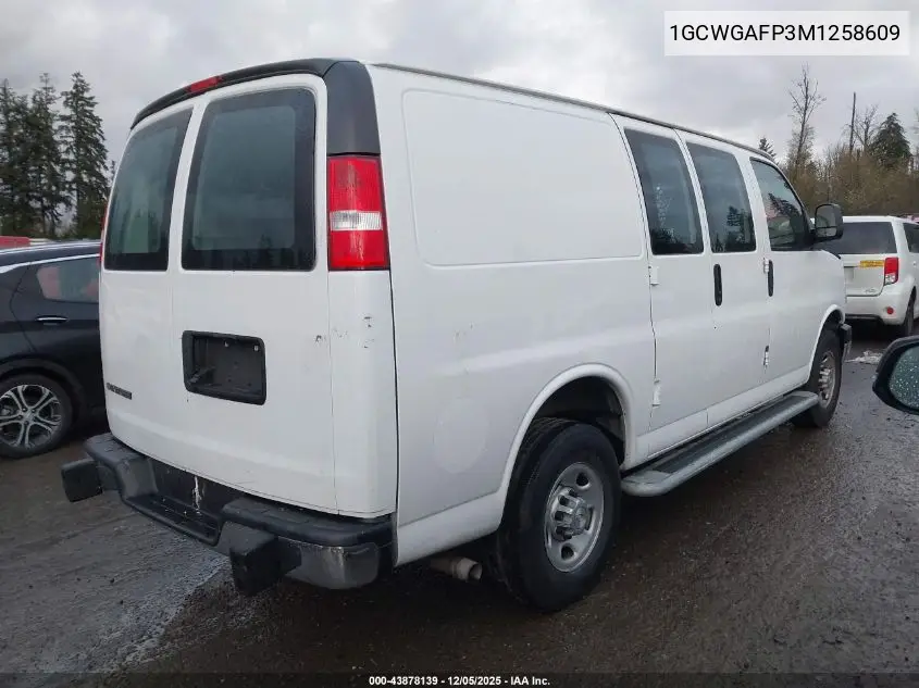 1GCWGAFP3M1258609 2021 Chevrolet Express Cargo Rwd 2500 Regular Wheelbase Wt