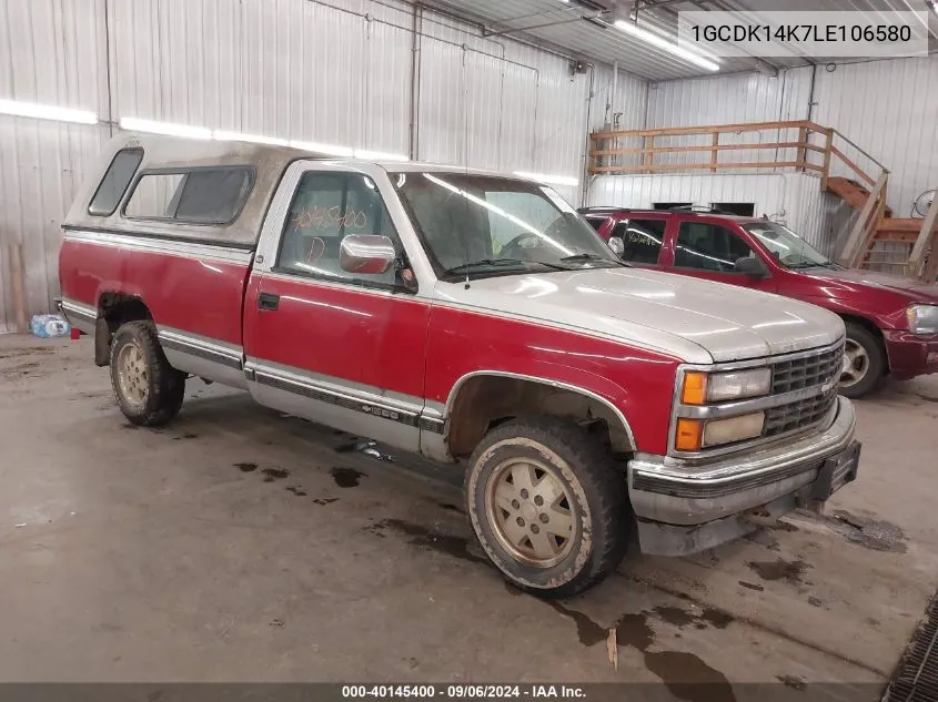 1990 Chevrolet Gmt-400 K1500 VIN: 1GCDK14K7LE106580 Lot: 40145400