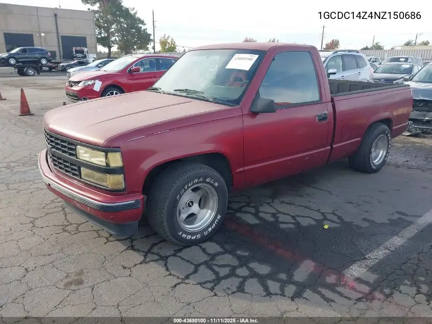 1GCDC14Z4NZ150686 1992 Chevrolet Gmt-400 C1500