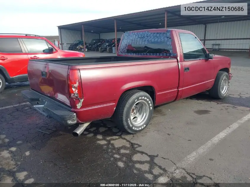 1GCDC14Z4NZ150686 1992 Chevrolet Gmt-400 C1500
