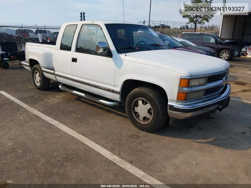 2GCEC19K3N1193327 1992 Chevrolet Gmt-400 C1500
