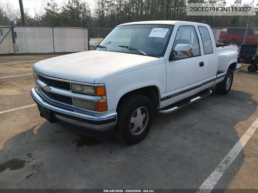 2GCEC19K3N1193327 1992 Chevrolet Gmt-400 C1500