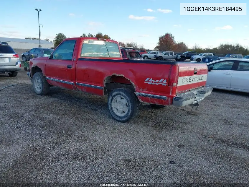 1GCEK14K3RE184495 1994 Chevrolet Gmt-400 K1500