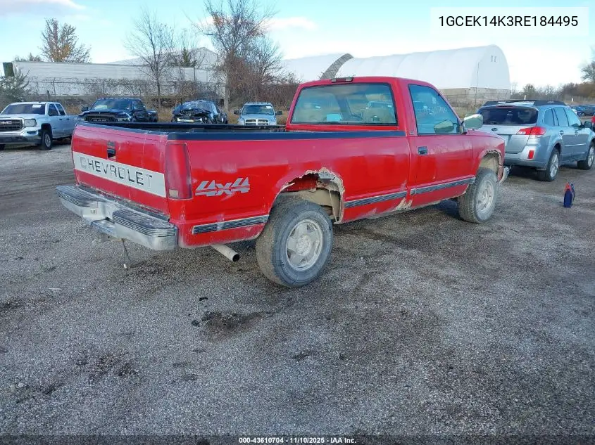 1GCEK14K3RE184495 1994 Chevrolet Gmt-400 K1500
