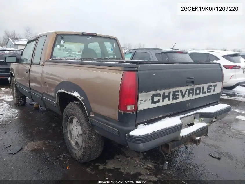 2GCEK19K0R1209220 1994 Chevrolet Gmt-400 K1500