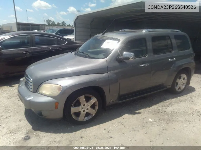 2006 Chevrolet Hhr Lt VIN: 3GNDA23P26S540526 Lot: 39502125